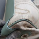 Escada Hobo White/Blue Canvas With Leather And Silver Hardware #UTEL-10 - Image 13