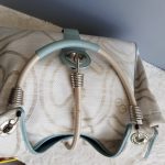 Escada Hobo White/Blue Canvas With Leather And Silver Hardware #UTEL-10 - Image 17