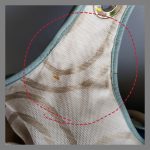 Escada Hobo White/Blue Canvas With Leather And Silver Hardware #UTEL-10 - Image 6