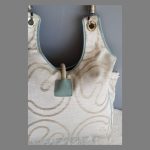 Escada Hobo White/Blue Canvas With Leather And Silver Hardware #UTEL-10 - Image 4