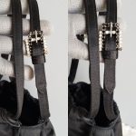 Escada Small Tote Black Satin Bag #UTCR-4 - Image 19