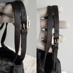 Escada Small Tote Black Satin Bag #UTCR-4 - Image 20