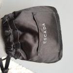 Escada Small Tote Black Satin Bag #UTCR-4 - Image 4