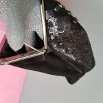 Giuseppe Zanotti Clutch Black Suede Leather With Sequine Detail And Black Hardware #YCEL-2 - Image 7