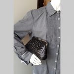 Giuseppe Zanotti Clutch Black Suede Leather With Sequine Detail And Black Hardware #YCEL-2 - Image 18