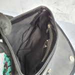 Giuseppe Zanotti Clutch/Shoulder Bag Black Suede Leather with Beads Details #TCLY-1 - Image 19