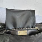 Giuseppe Zanotti Clutch/Shoulder Bag Black Suede Leather with Beads Details #TCLY-1 - Image 18