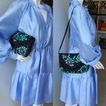 Giuseppe Zanotti Clutch/Shoulder Bag Black Suede Leather with Beads Details #TCLY-1 - Image 21