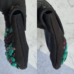 Giuseppe Zanotti Clutch/Shoulder Bag Black Suede Leather with Beads Details #TCLY-1 - Image 11