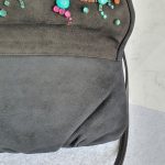 Giuseppe Zanotti Clutch/Shoulder Bag Black Suede Leather with Beads Details #TCLY-1 - Image 6