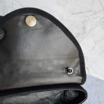 Giuseppe Zanotti Clutch/Shoulder Bag Black Suede Leather with Beads Details #TCLY-1 - Image 8