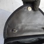 Giuseppe Zanotti Clutch/Shoulder Bag Black Suede Leather with Beads Details #TCLY-1 - Image 7