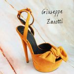 Giuseppe Zanotti Sandal Sz36.5 Orange Suede Leather Shoes #TCOK-2