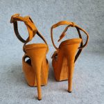 Giuseppe Zanotti Sandal Sz36.5 Orange Suede Leather Shoes #TCOK-2 - Image 10