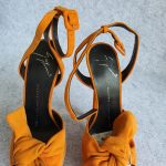 Giuseppe Zanotti Sandal Sz36.5 Orange Suede Leather Shoes #TCOK-2 - Image 4