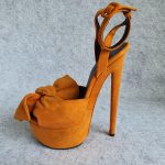 Giuseppe Zanotti Sandal Sz36.5 Orange Suede Leather Shoes #TCOK-2 - Image 6