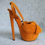 Giuseppe Zanotti Sandal Sz36.5 Orange Suede Leather Shoes #TCOK-2 - Image 8
