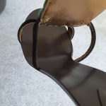 Giuseppe Zanotti Size36 Sandals Black Suede Leather with Crystal/Beads Details Shoes #TCLY-3 - Image 13