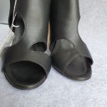 Giuseppe Zanotti SZ38 Sandals Black Leather with Gold Metal Shoes #TCLY-5 - Image 8