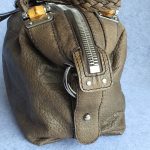 Gucci Large Shoulder Bag Bronze Calf Leather with Silver Hardware and Bamboo Details #TCTY-4 - Image 8