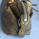 Gucci Large Shoulder Bag Bronze Calf Leather with Silver Hardware and Bamboo Details #TCTY-4 - Image 7