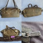 Gucci Large Shoulder Bag Bronze Calf Leather with Silver Hardware and Bamboo Details #TCTY-4 - Image 6