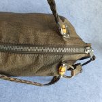 Gucci Large Shoulder Bag Bronze Calf Leather with Silver Hardware and Bamboo Details #TCTY-4 - Image 12