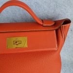Hermes 24/24 29cm Sanguine Togo/Swift Leather with Gold Hardware Bag #TKYO-1 - Image 6
