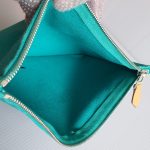 Hermes Bain Pouch Green Cotton with Palladium Hardware #TLRK-73 - Image 8