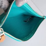 Hermes Bain Pouch Green Cotton with Palladium Hardware #TLRK-73 - Image 9