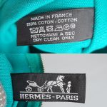 Hermes Bain Pouch Green Cotton with Palladium Hardware #TLRK-73 - Image 6