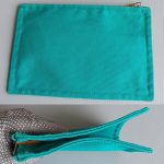 Hermes Bain Pouch Green Cotton with Palladium Hardware #TLRK-73 - Image 4
