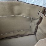 Hermes Birkin 40 Etoupe Clemence Leather with Palladium Plated Hardware #USEY-1 - Image 36