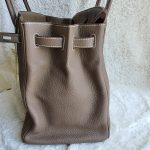 Hermes Birkin 40 Etoupe Clemence Leather with Palladium Plated Hardware #USEY-1 - Image 11