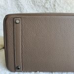 Hermes Birkin 40 Etoupe Clemence Leather with Palladium Plated Hardware #USEY-1 - Image 12