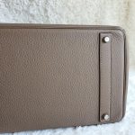 Hermes Birkin 40 Etoupe Clemence Leather with Palladium Plated Hardware #USEY-1 - Image 13