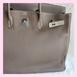Hermes Birkin 40 Etoupe Clemence Leather with Palladium Plated Hardware #USEY-1 - Image 4