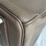 Hermes Birkin 40 Etoupe Clemence Leather with Palladium Plated Hardware #USEY-1 - Image 16