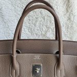 Hermes Birkin 40 Etoupe Clemence Leather with Palladium Plated Hardware #USEY-1 - Image 20