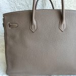 Hermes Birkin 40 Etoupe Clemence Leather with Palladium Plated Hardware #USEY-1 - Image 8
