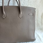 Hermes Birkin 40 Etoupe Clemence Leather with Palladium Plated Hardware #USEY-1 - Image 9