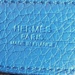 Hermes CDC Reversible Belt SZ95 Black/Blue Box Leather With Togo Leather And Gold Hardware #STLC-18 - Image 7