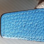 Hermes CDC Reversible Belt SZ95 Black/Blue Box Leather With Togo Leather And Gold Hardware #STLC-18 - Image 8