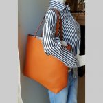 Hermes Double Sense Gold/Orange Clemence Leather Bag #KEEL-1 - Image 41