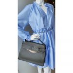 Hermes Etribelt 35 Greenish-Grey Clemence Leather with Palladium Plated Hardware #TCKY-14 - Image 38