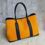 Hermes Garden Party 36cm Apricot Yellow/Blue Canvas with Negonda Leather and Palladium Hardware #TUCC-5