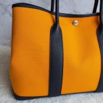 Hermes Garden Party 36cm Apricot Yellow/Blue Canvas with Negonda Leather and Palladium Hardware #TUCC-5 - Image 2