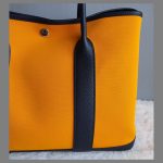 Hermes Garden Party 36cm Apricot Yellow/Blue Canvas with Negonda Leather and Palladium Hardware #TUCC-5 - Image 5