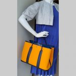 Hermes Garden Party 36cm Apricot Yellow/Blue Canvas with Negonda Leather and Palladium Hardware #TUCC-5 - Image 36