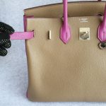 Hermes HSS Birkin 35 Etoupe/Purple Mysore Leather with Palladium Hardware #TCKY-3 - Image 3